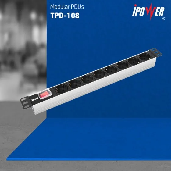 پاور-ماژول-رکمونت-پنل-توزیع-برق-داخل-رک-آیپاور-ipower-tpd-108
