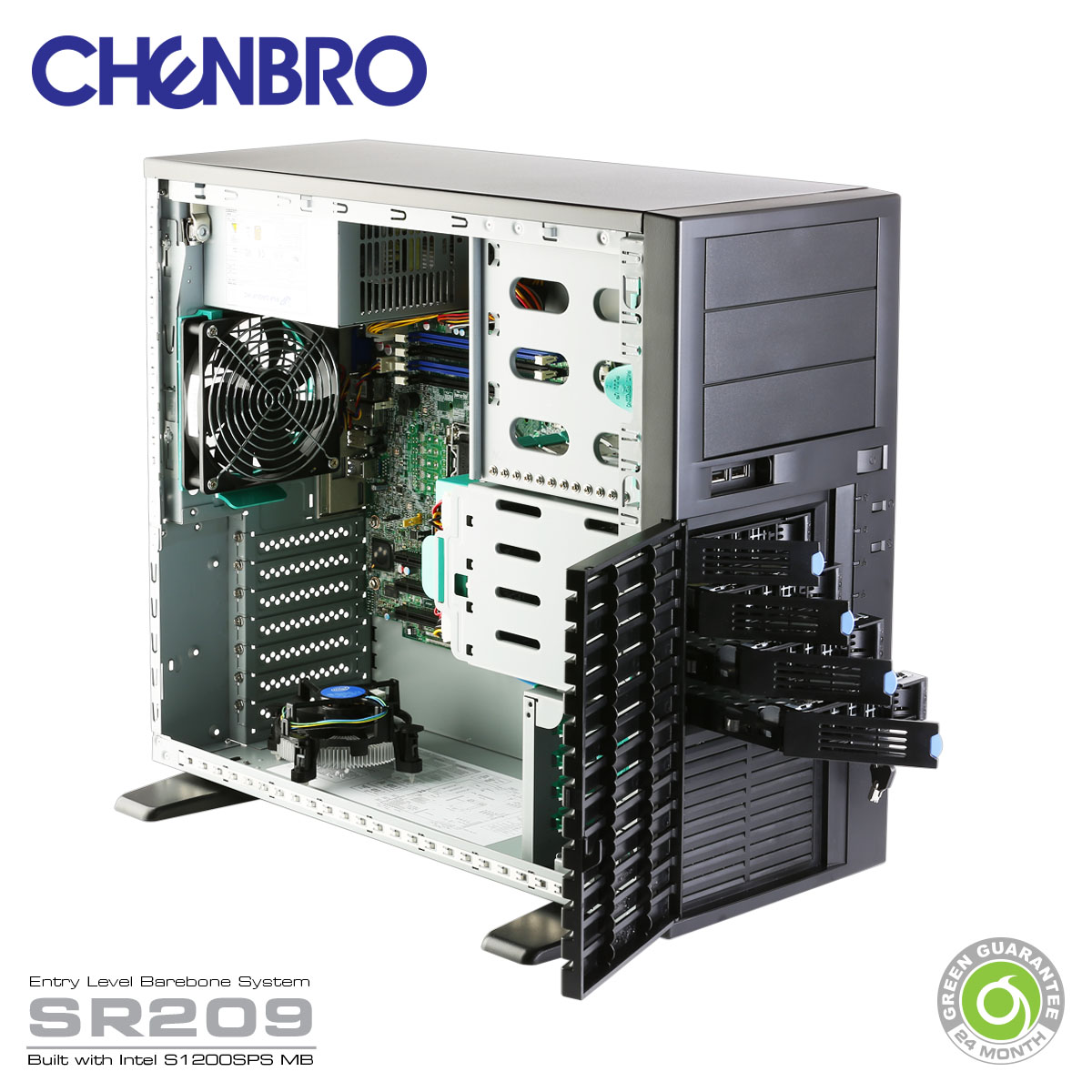 سرور_چنبرو_گارانتی_گرین_chenbro_server_green_guarantee