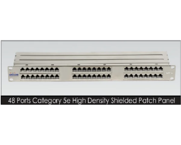 پچ پنل شیلددار یونیکام 48 پورت cat5e