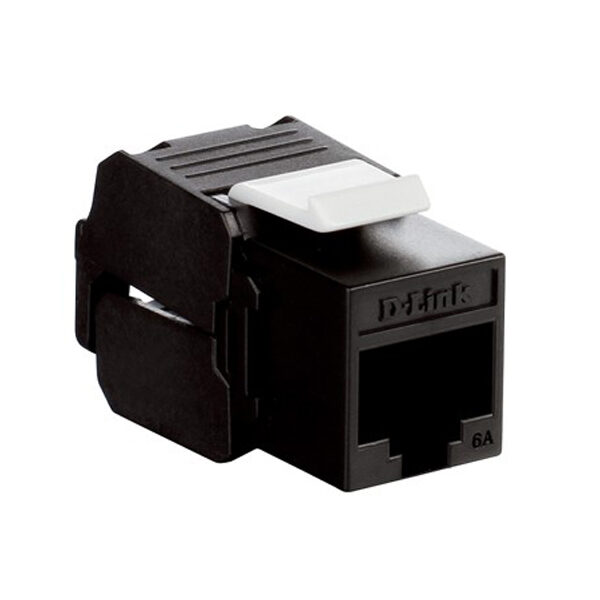 کیستون CAT6A بدون شیلد مشکی رنگ دی-لینک NKJ-6ABLA1B21