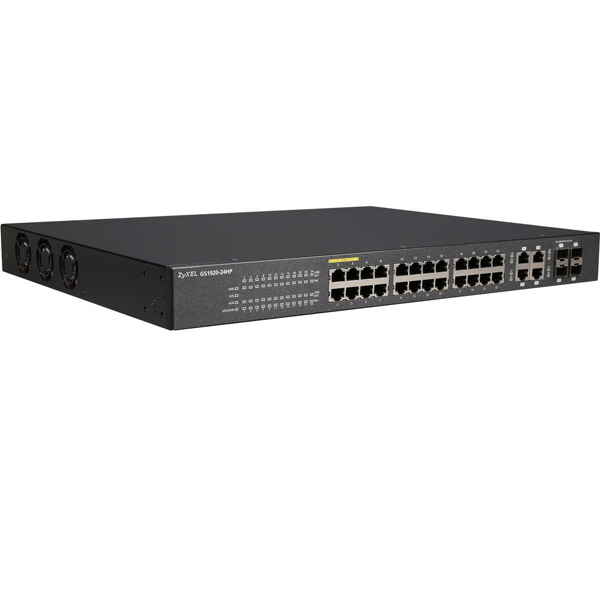 سوییچ 24 پورت هوشمند 10,100,1000 POE زایکسل GS1920-24HP Zyxel