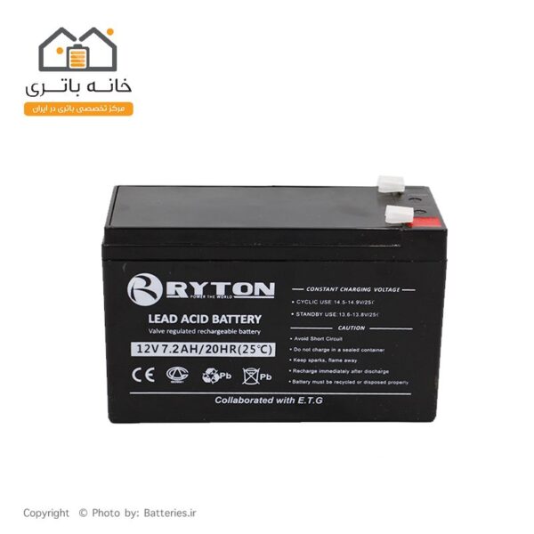باتری 12 ولت 7.2 آمپر ریتون Rytonباتری 12 ولت 7.2 آمپر ریتون Ryton